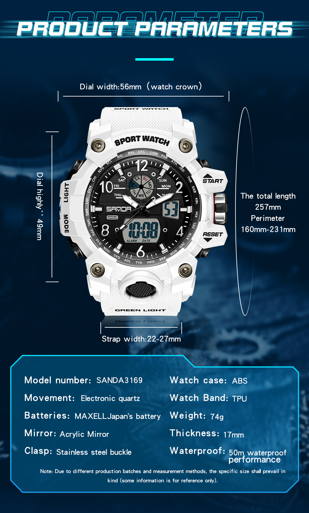 SANDA 30169 Top Sports Men's W - Outdoor Sport Smart Watch 리뷰 및 가격