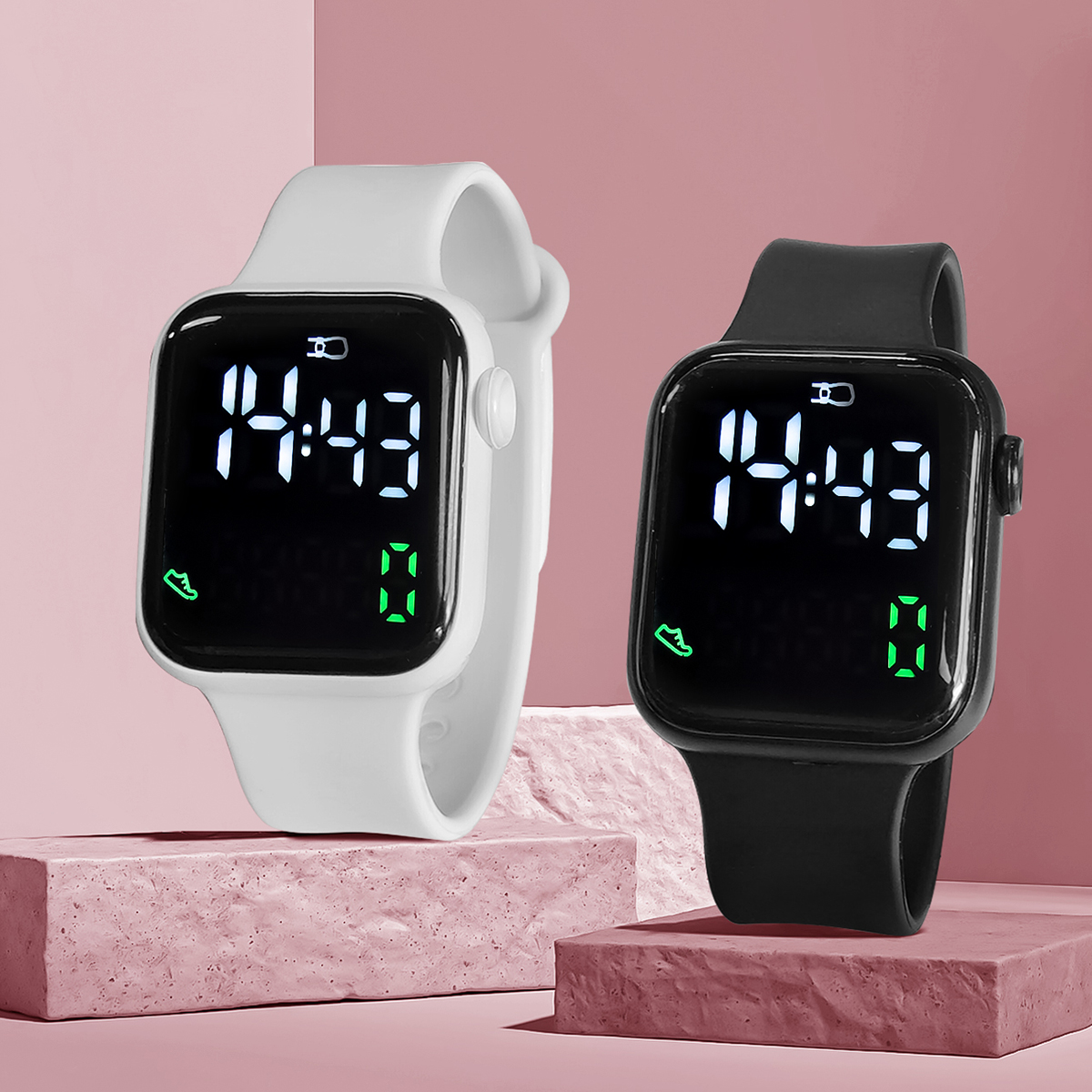 New 2PCS Student Minimalist Sm - Outdoor Sport Smart Watch 리뷰 및 가격